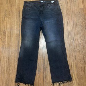 High-Waisted Raw-Edged Flare Ankle Jeans For Women